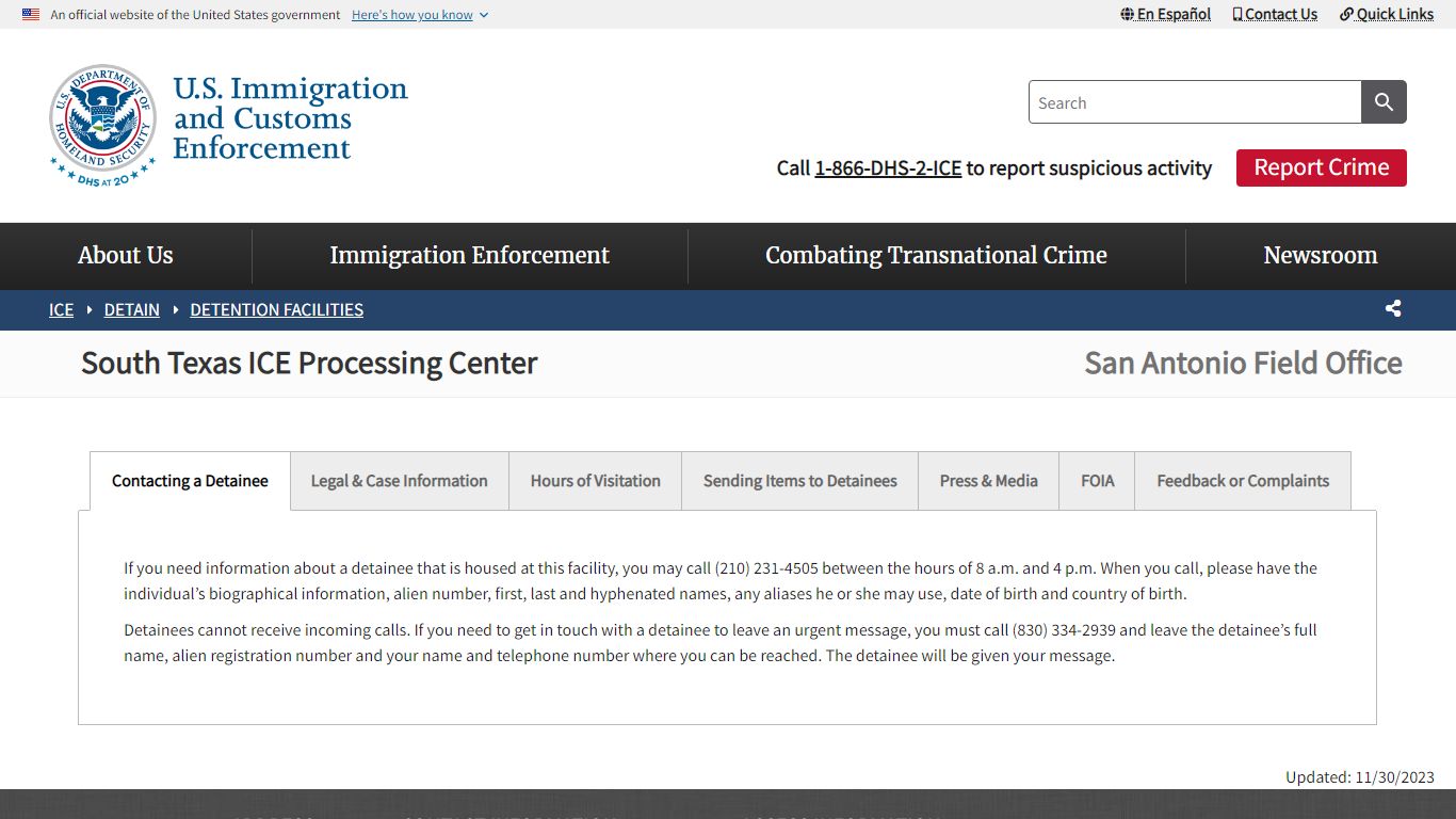 South Texas ICE Processing Center | ICE